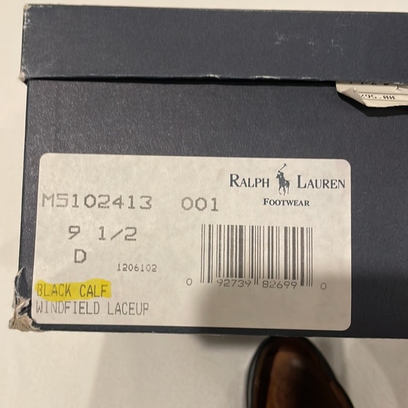 Ralph Lauren Men Windfield Black 9-1/2 Vintage - Picture 10 of 11